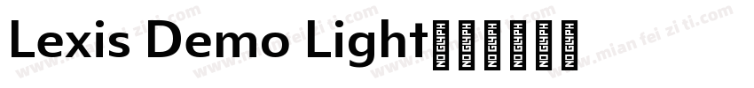 Lexis Demo Light字体转换